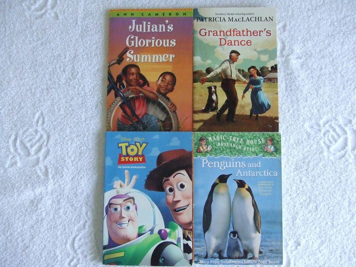 つ美品 ★★★アメリカ小学校レべル洋書×4冊セット★★★ 多読用まとめ売り 未読品 ◆◆送料無料◆英語ペーパーバック・リーディング拍卖