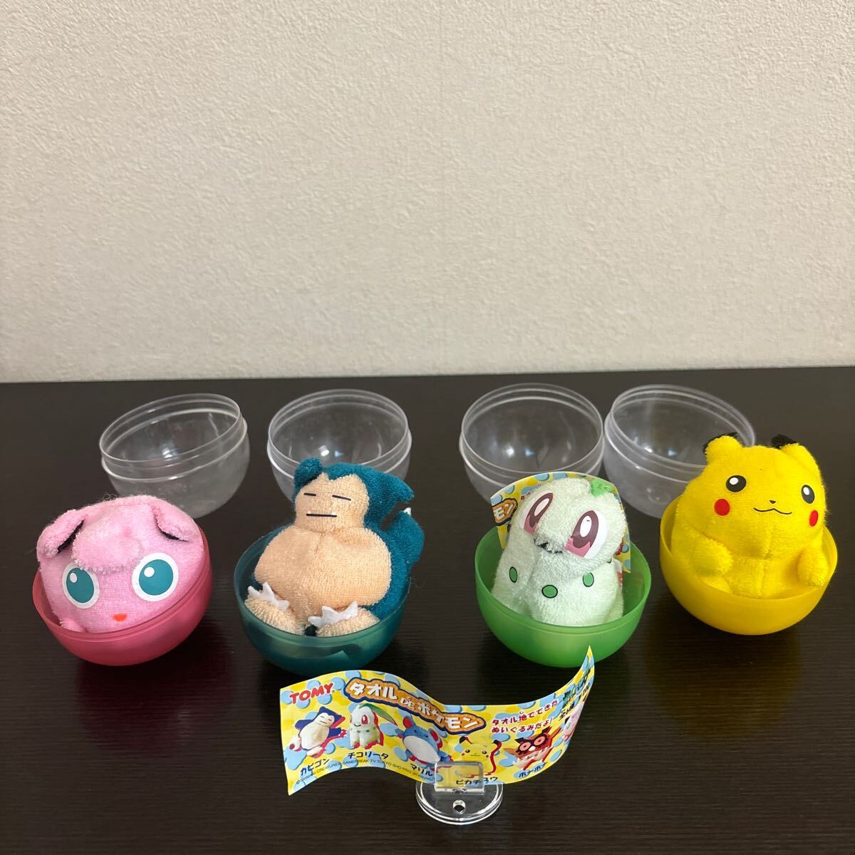 タオル DE ポケモン 未使用 4種 ポケモン ぬいぐるみ ポケットモンスター ピカチュウ プリン チコリータ カビゴン拍卖
