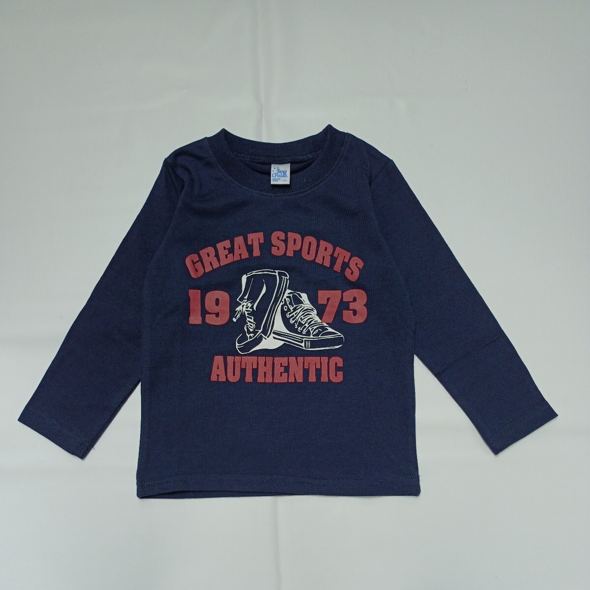 【100サイズ】【未使用】 キッズ 子供 男の子 100 長袖 Tシャツ ロゴ シューズ プリント カジュアル 普段着 春服 秋服拍卖