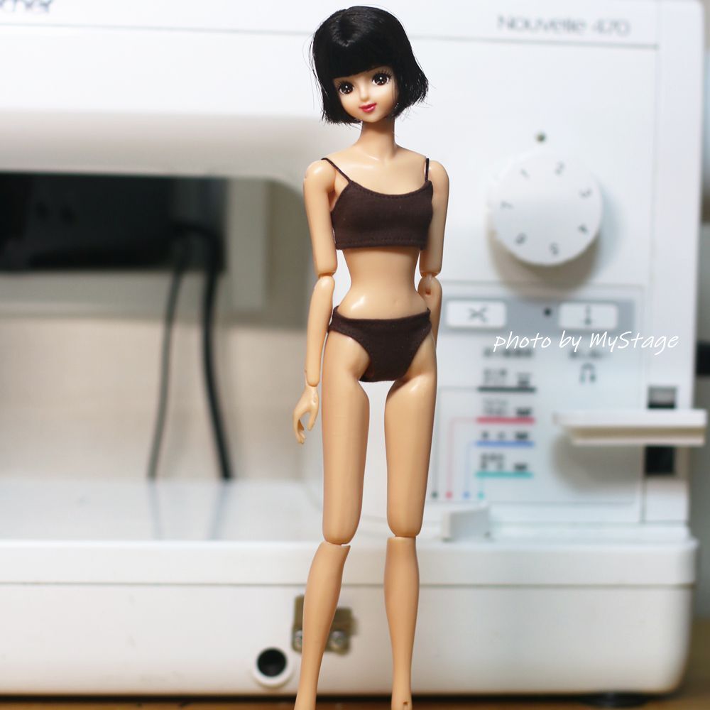 人形服msdr-24-114 茶色ブラ&ショーツセット (momoko/ジェニーなど1/6人形用)拍卖