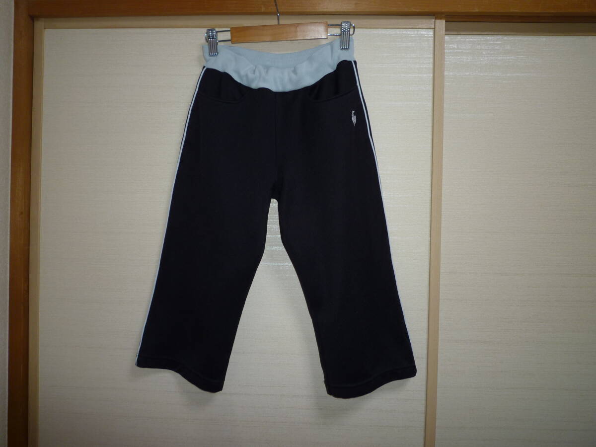 ルコック 七分丈ジャージハーフパンツ 黒 Sサイズ拍卖