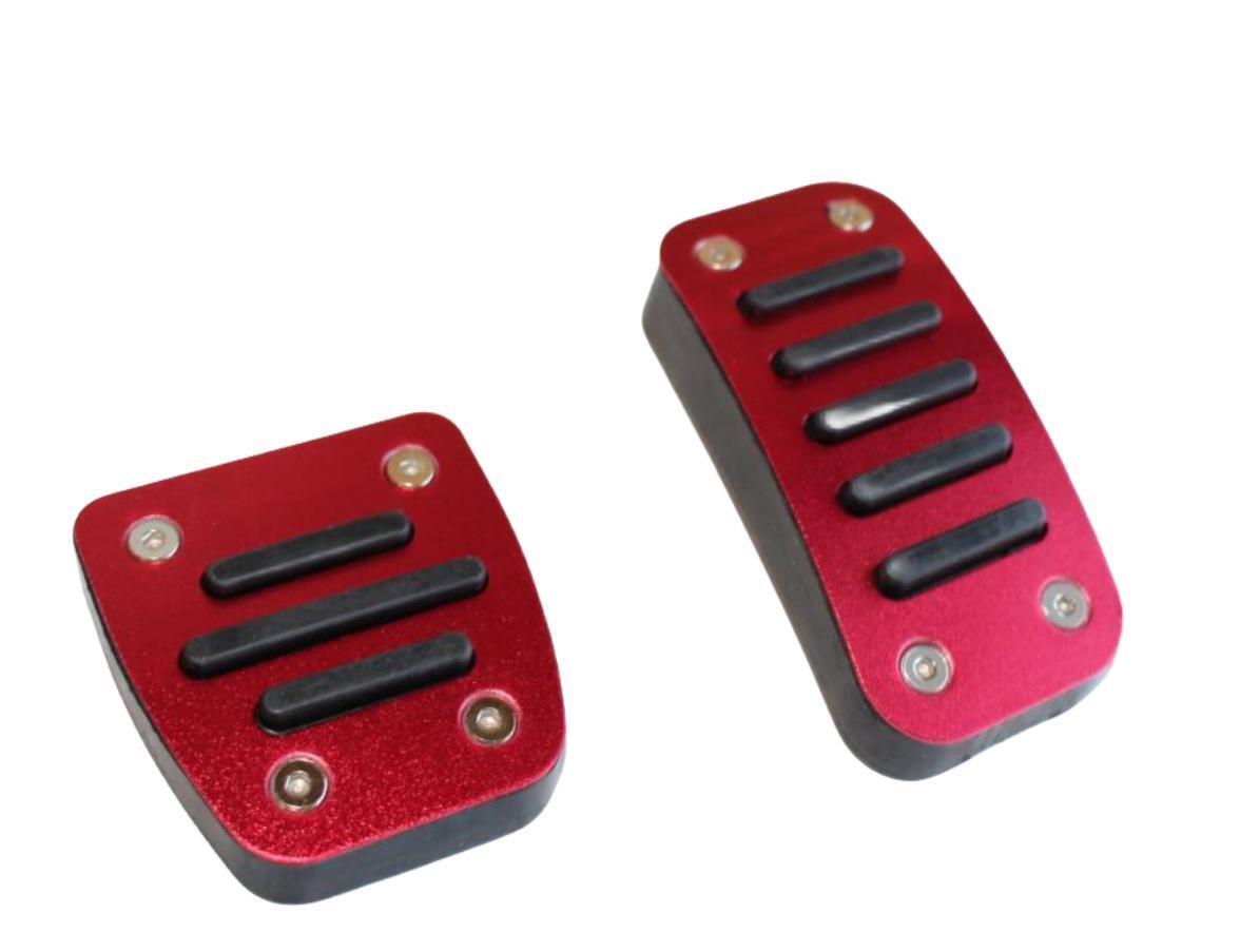 トヨタハイエース200系6型7型8型対応 合金製ブレーキペダルカバーアクセルペダル &ペダルレータカバー レッド/赤色 2点セット内装パーツ拍卖