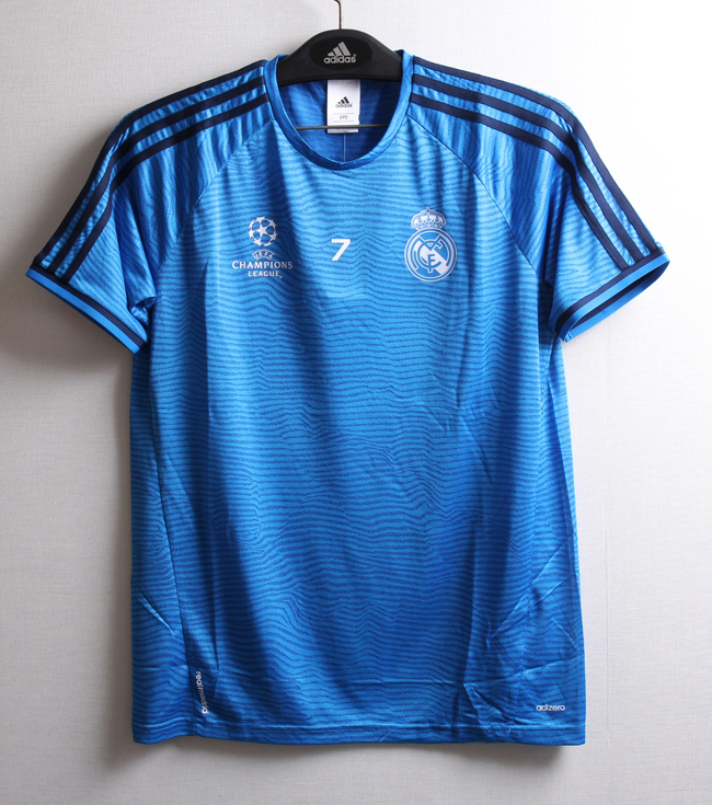 15-16レアル・マドリード Real Madrid 半袖 CL専用 #7 ロナウド Ronaldo プラクティス L拍卖