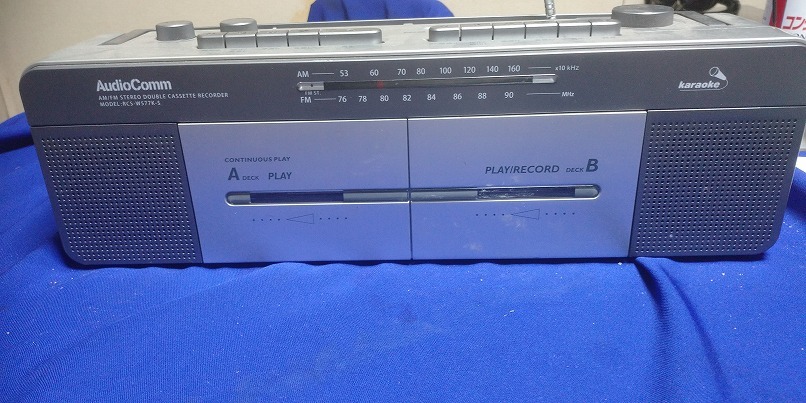 Audio Comm Wカセットラジカセ RCS-W577K-S拍卖