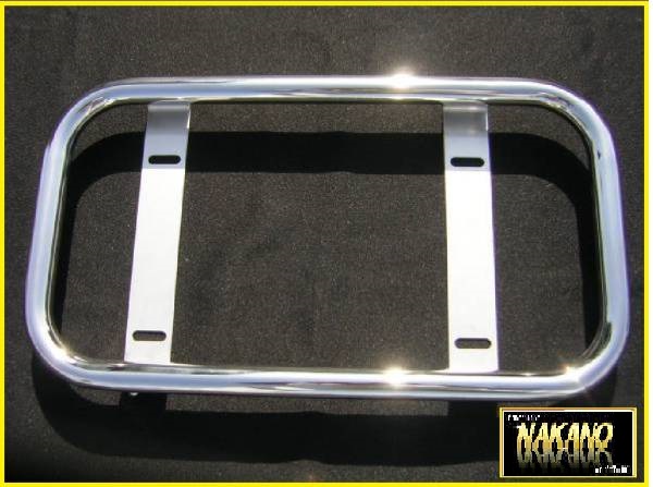 トラック用 ナンバー枠 大型 25Ф 丸パイプ オバQバンパーに レトロ トラック用品 4トン 大型 デコトラ拍卖