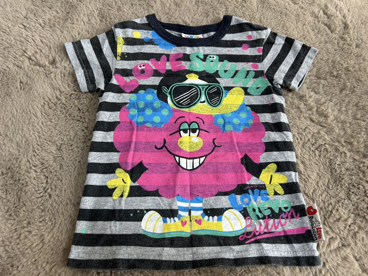 ラブレボ 半袖Tシャツ 120センチ トップス キッズ 男の子女の子 ラブレボリューション ボーダー 子供服拍卖