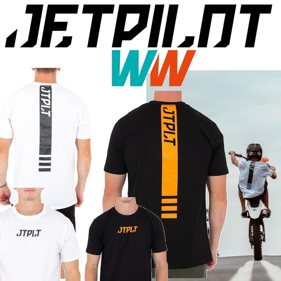 【 JETPILOT 】BACKHITS TEE ジェットパイロット バックヒッツ Tシャツ BLACK/ORANGE拍卖