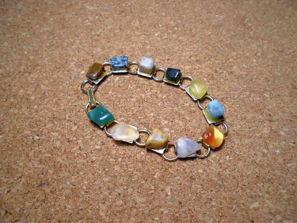 古物 天然石 半貴石 ブレスレット アンティーク サイケデリック 民族衣装 インディアンジュエリー 昭和レトロ拍卖