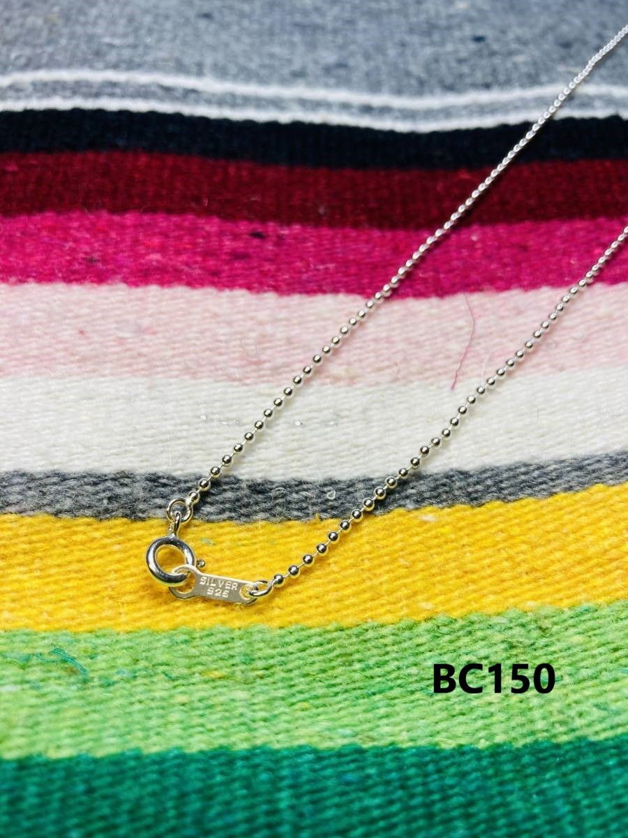 シルバー925 BC150 ボールチェーンネックレス 1.5mm玉 50cm拍卖