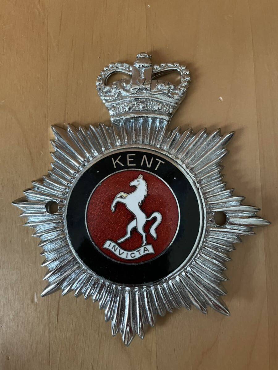 イギリス ケント KENT カーバッジ グリルバッジ ポリス ポリスバッジ 壁飾りPOLICE ベンツ BMW ワーゲン ミニ拍卖