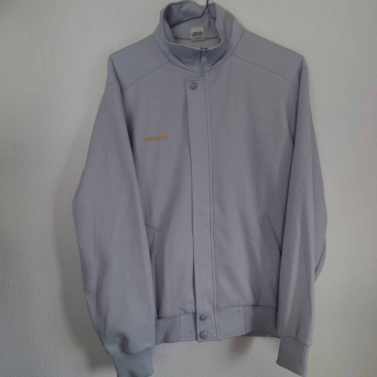 adidas トラックジャケット ジャージ 西ドイツ製 ライトグレー デサント拍卖