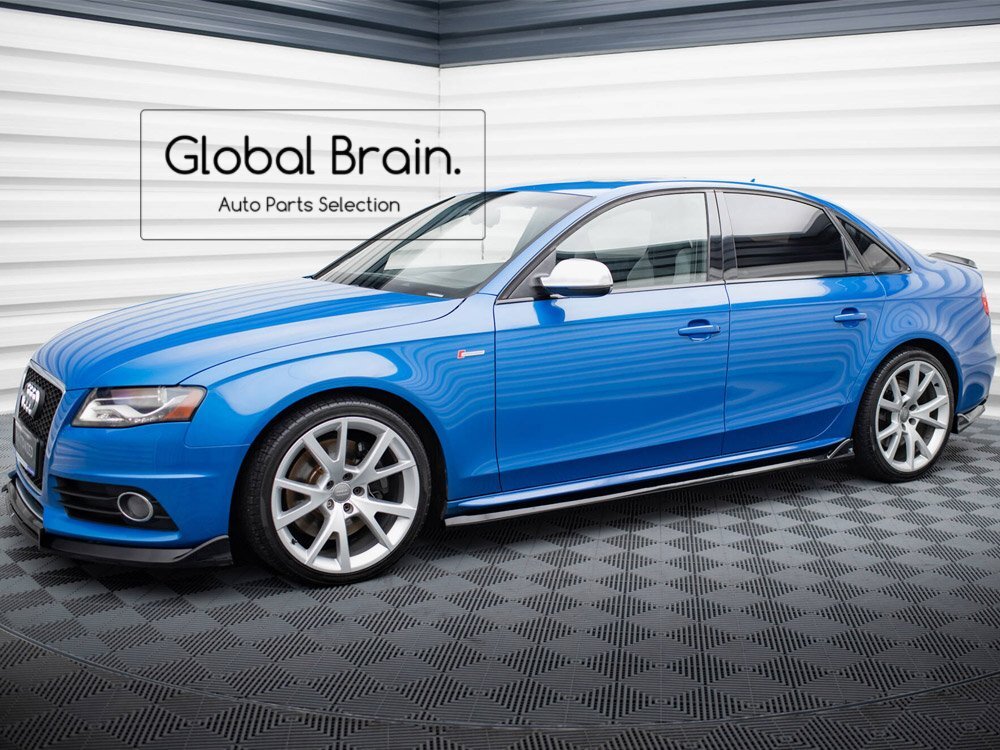 アウディ A4 B8 B8.5 前期 後期 サイド スカート カバー スポイラー V4/ サイドスプリッター ディフューザー バンパー トリム アンダー拍卖