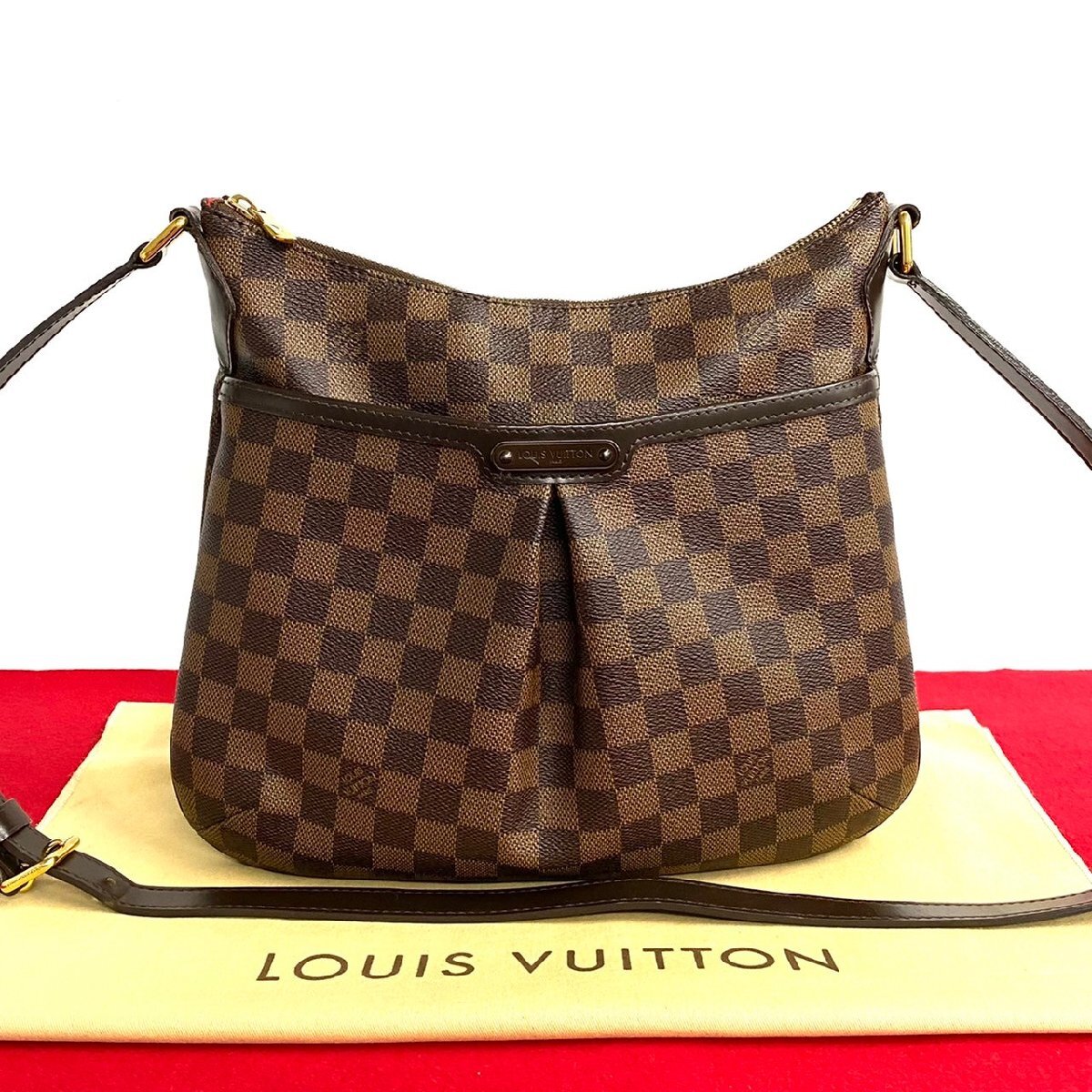 極 美品 希少品 LOUIS VUITTON ルイヴィトン ブルームズベリ PM ダミエ レザー ショルダーバッグ ポシェット サコッシュ ブラウン 茶 12113拍卖