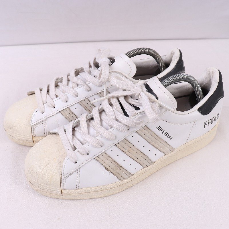 SUPERSTAR FOOTWEAR 26.5cm/adidas スーパースター アディダス スニーカー 白 ホワイト ダークグレー 中古 古着 メンズ ad4925拍卖