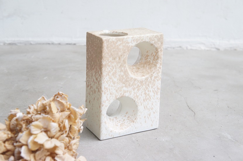 イタリア ヴィンテージ フラワーベース/ミッドセンチュリー/幾何学/ポストモダン/vintage/GeorgesJouve/生け花/アート/アブストラクト/変形拍卖