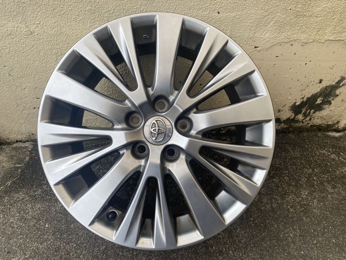 ガリ傷無 ゴムバルブ新品交換済 トヨタ純正アルミホイール 18インチ 7.5J オフ45 1本出品拍卖