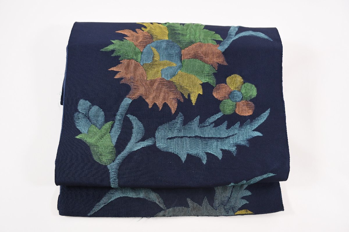 袋名古屋帯 秋草 花 帯丈348cm ★着物屋 ne-9315 桜庭呉服店拍卖