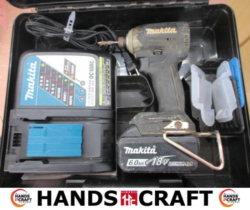 マキタ makita TD170 インパクトドライバ 中古品 バッテリ18V 6.0Ah一個/充電器付 【ハンズクラフト宜野湾店】拍卖