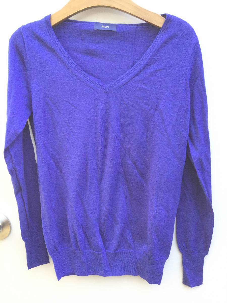 SHIPS シップス 長袖ニット 薄手 サイズ36拍卖