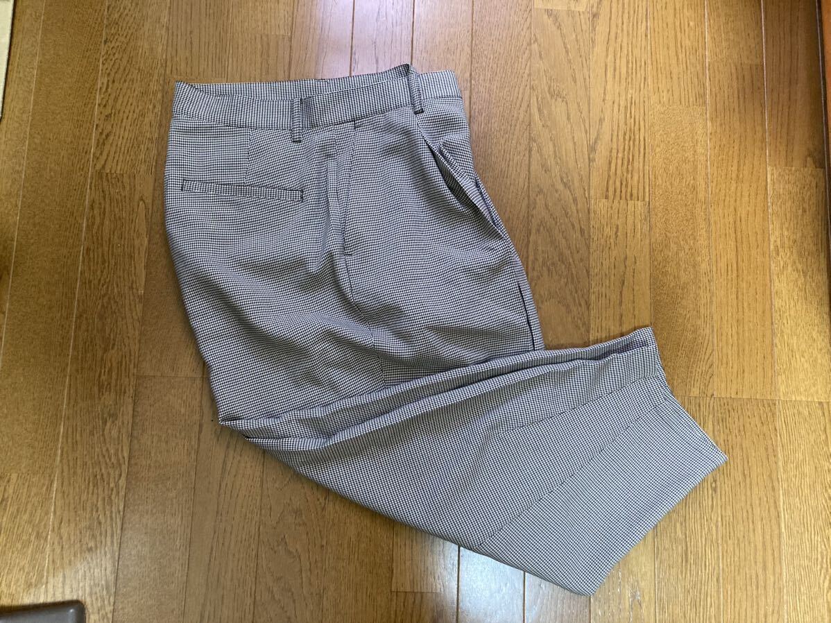 HARE!ワイドペーパードパンツ・千鳥格子柄 サイズM クロップド拍卖