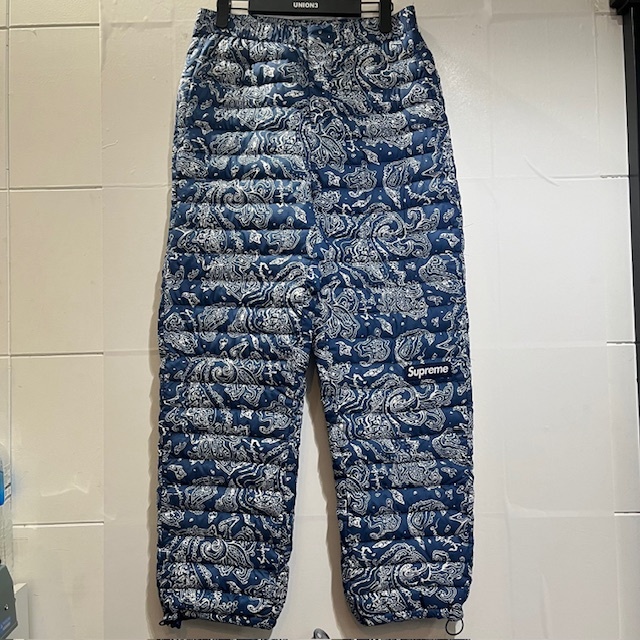 Supreme 22aw Micro Down Pant Size-S シュプリーム マイクロダウンパンツ拍卖