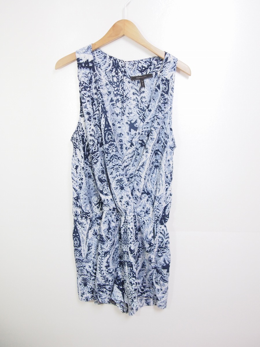 BCBG MAXAZRIAマックスアズリア 総柄オールインワン ジャンプスーツ コンビネゾン 青系412J拍卖
