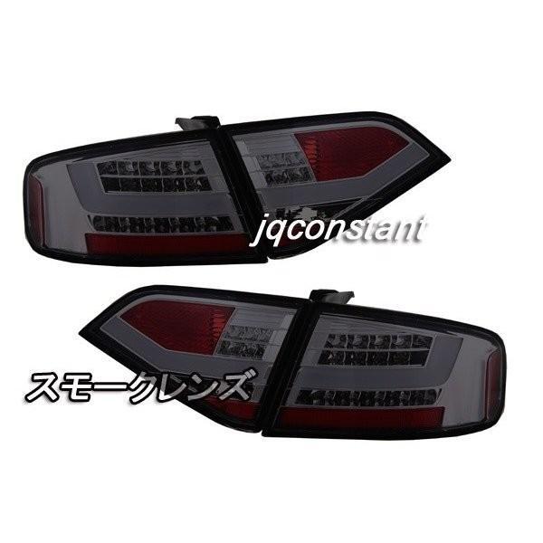 在庫処分 A4 2008-2012 前期用 セダン ファイバーLEDテールランプ スモークレンズ 後期ルック 純正LEDテール車対応拍卖