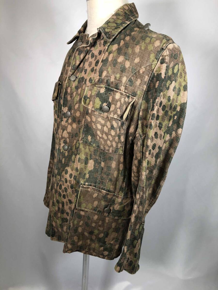 レプリカ ドイツ軍 WSS M44 第二次世界大戦 ピーパターン迷彩 ドット迷彩 戦闘服 ジャケット レプリカ品 中古品拍卖