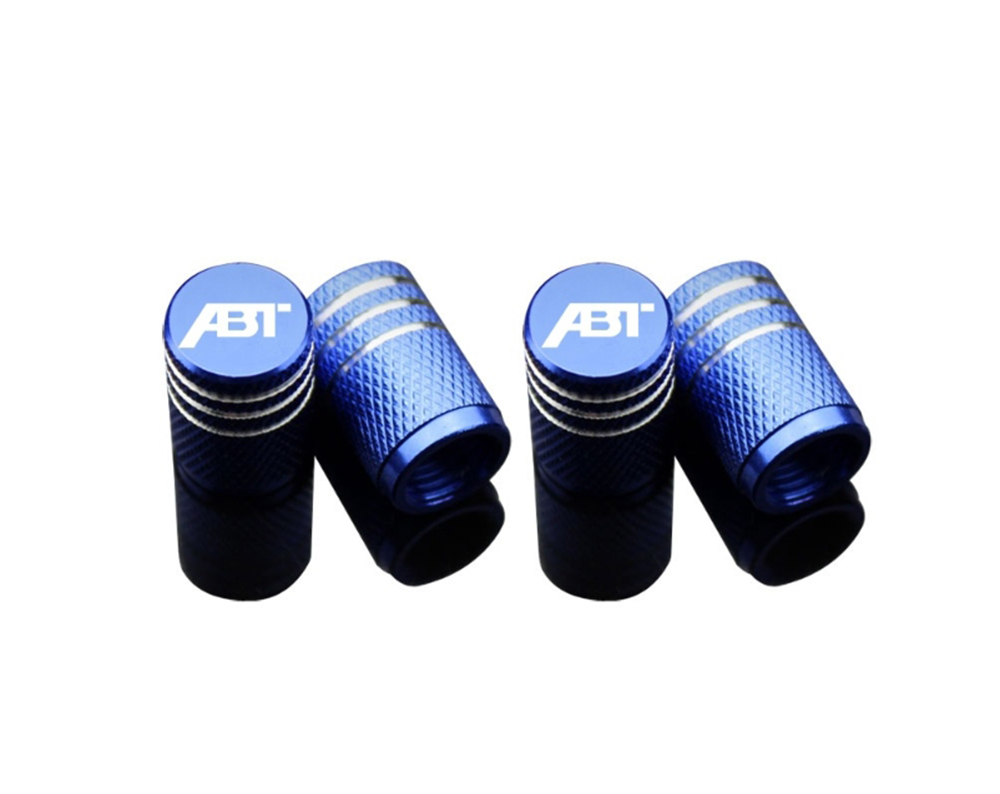 フォルクスワーゲン VW アウディ 全車種対応 ABT仕様 青 4個 タイヤ エアーバルブキャップ ゴルフ ビートル RS3 RS Q3 TT TTS RS6拍卖