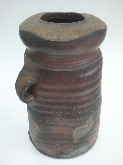 ☆☆【美術 陶磁器・インテリア】備前焼 陶印あり 耳付花入れ 壷/花瓶 花器 花活け 飾り壺 フラワーベース☆☆ 拍卖