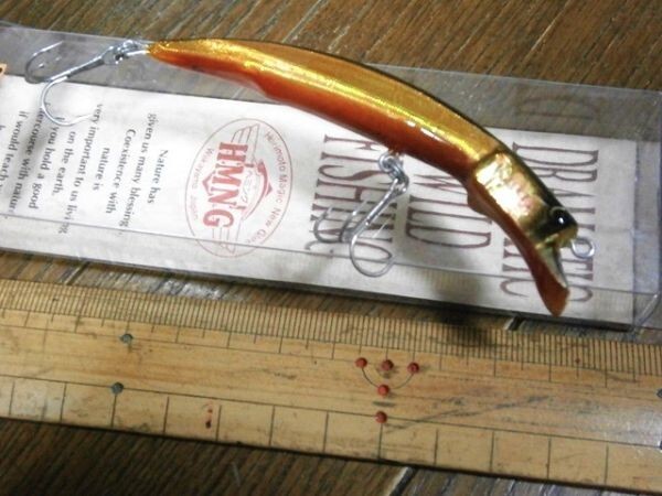 ★生産終了!HMNG ヘミング・ルアー/ヘキサミノー オープンマウス ・ゴールド 8cm 7g 未使用拍卖