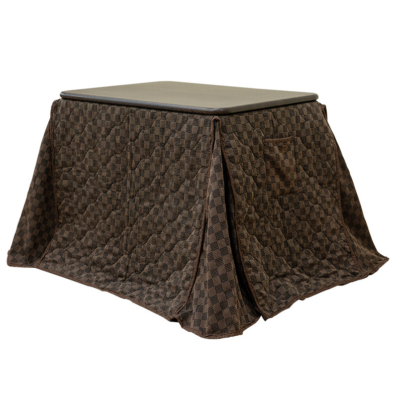 ダイニングこたつ 掛布団付き 正方形 80×60cm ハイタイプ 2点セット 300W デスクにも ブラウン S3-16(BR)拍卖