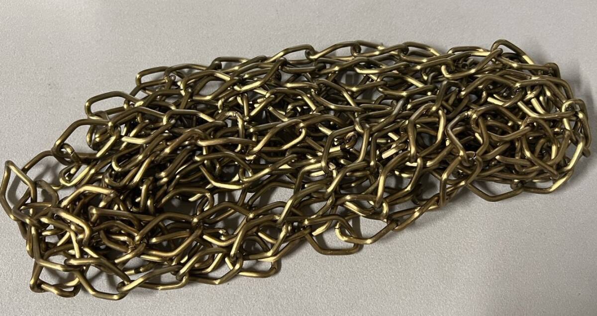 ★真鍮古美 アルミ 約30㎜ バッグ用 チェーン 約5m ネックレス アクセサリーパーツ 手工芸 資材★拍卖