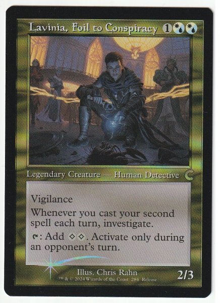 発売記念プロモ Foil Lavinia,Foil to Conspiracy 英語1枚 4枚まで拍卖