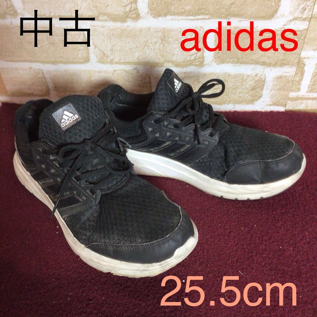 【売り切り!送料無料!】A-360 adidas!ランニングシューズ!黒!ブラック!25.5cm!cloudfoam!ウォーキング!散歩!ランニング!普段履き!中古!拍卖