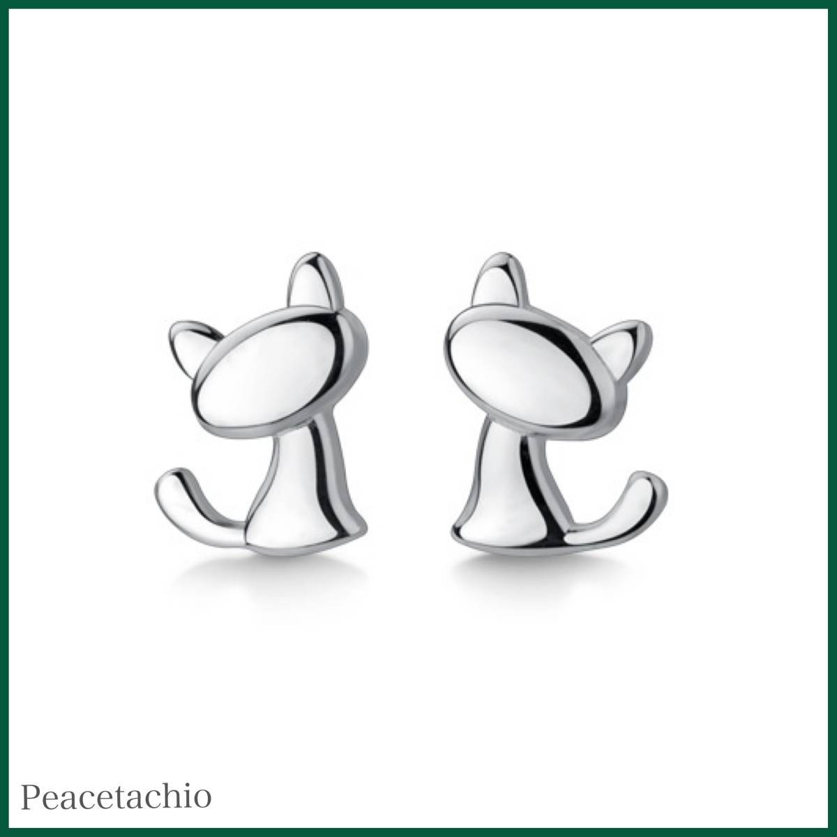 ピアス Silver925 シルバー ねこ 猫 アレルギー対応 プレゼント プチギフト 贈り物 収納ケース付拍卖