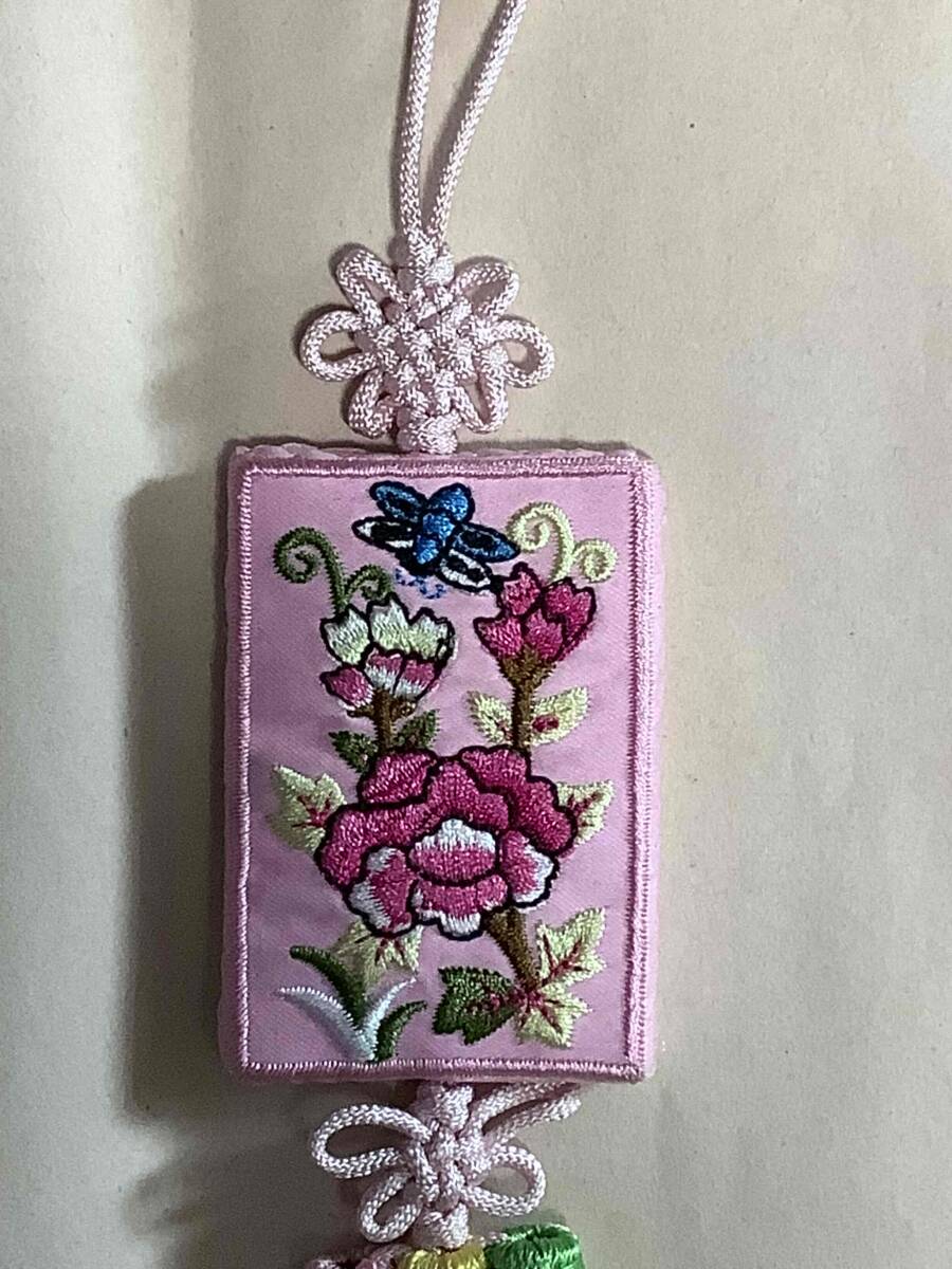 ◆韓国雑貨◆花刺繍ノリゲ◆ピンク◆拍卖