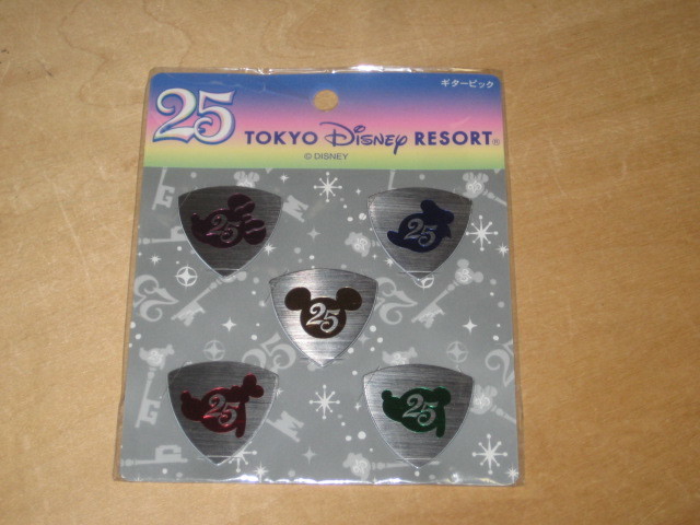 東京ディズニーリゾート (ディズニーランド) 25周年 ギターピック 5個入り 送\110~拍卖