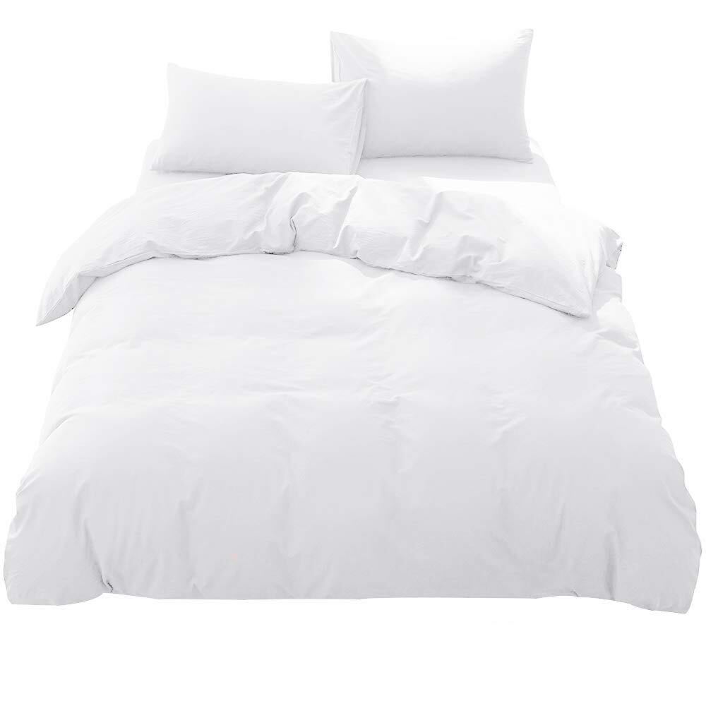 寝具カバー 3点セット 洋式・和式兼用 掛け布団カバー ボックスシーツ 枕カバー 洗い替え速乾タイプ ピーチスキン加工 ホワイト拍卖