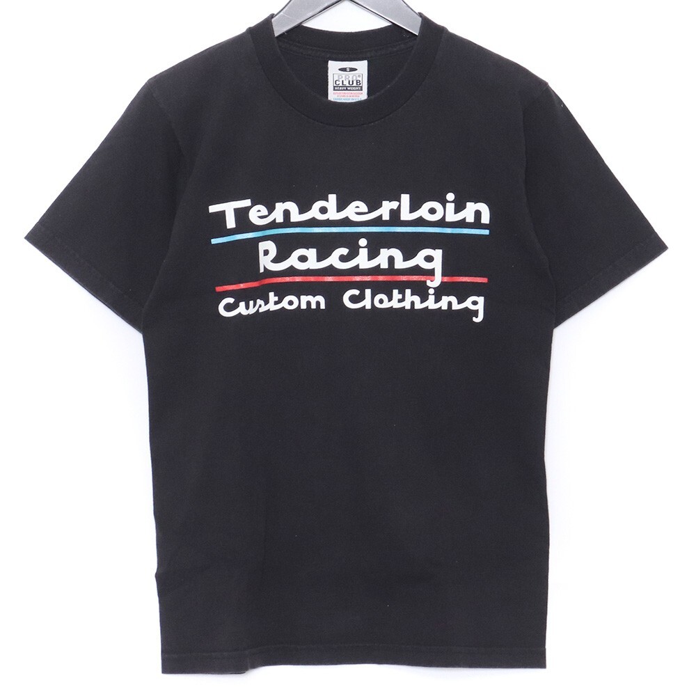 TENDERLOIN 17SS TEE TR Racing Sサイズ ブラック テンダーロイン レーシングロゴ ヘビー クルーネックTシャツ拍卖