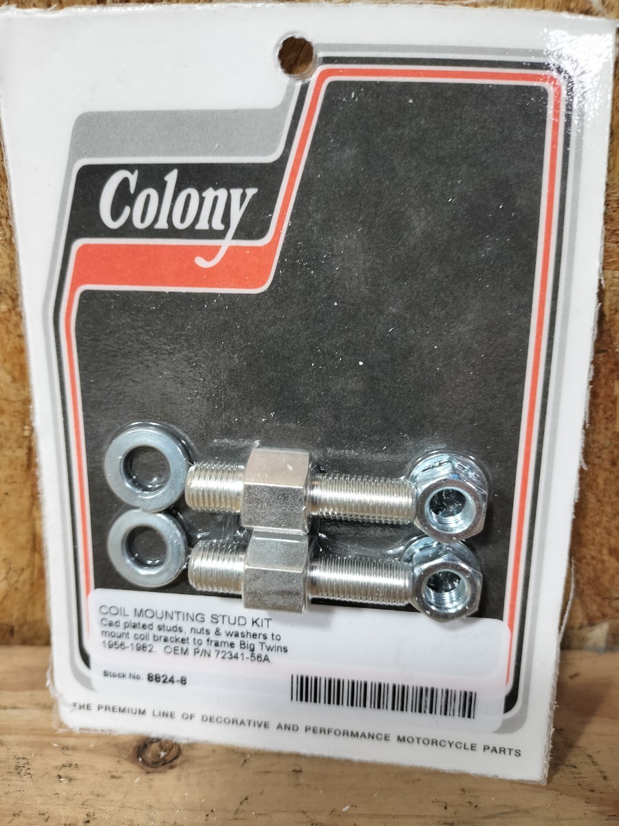 Colony コロニー コイルマウンティングスタッドkit ビンテージハーレー パンヘッド FL FLH ストレートレッグフレーム オリジナル拍卖