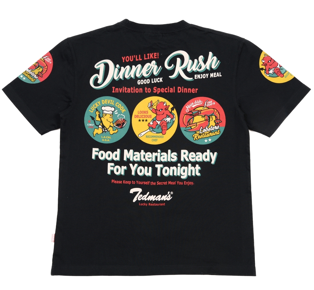 テッドマン/Tシャツ/黒/M/tdss-493/エフ商会/カミナリモータース拍卖