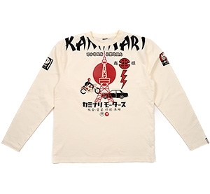 カミナリ雷/ロンT/白/XL/kmlt-172/エフ商会/テッドマン/カミナリモータース拍卖
