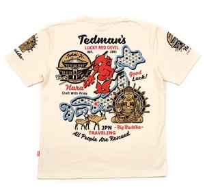 テッドマン/Tシャツ/白/M/tdss-496/エフ商会/カミナリモータース拍卖