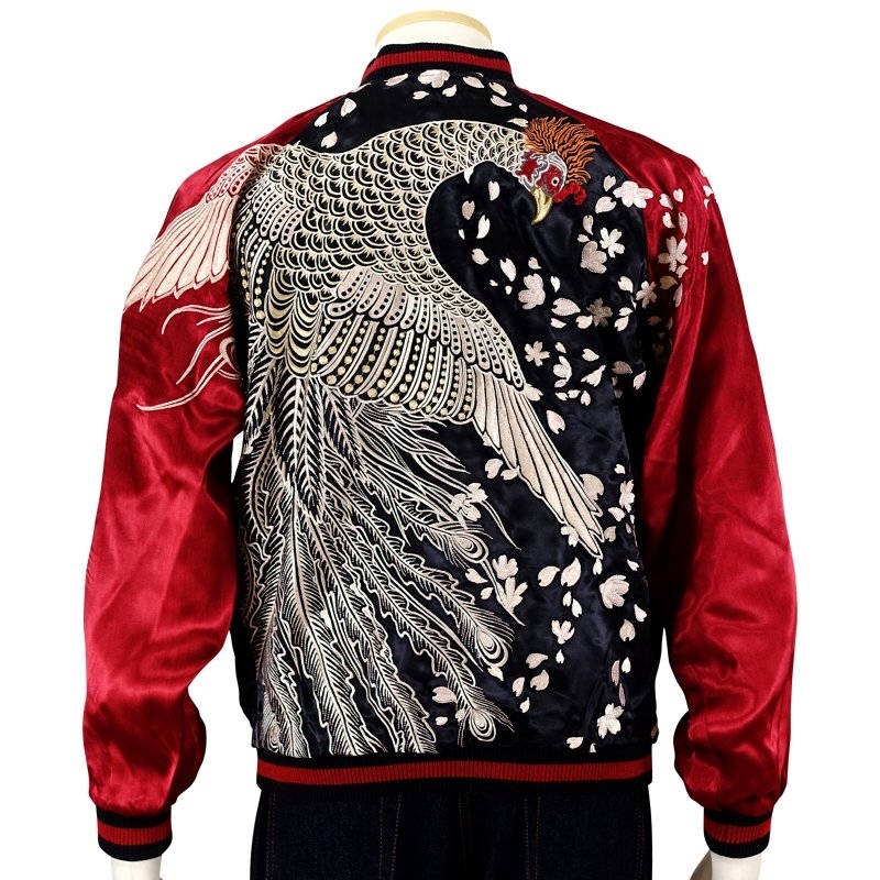 花旅楽団/白鳳凰/スカジャン/XXL/ssj-029/サトリ拍卖