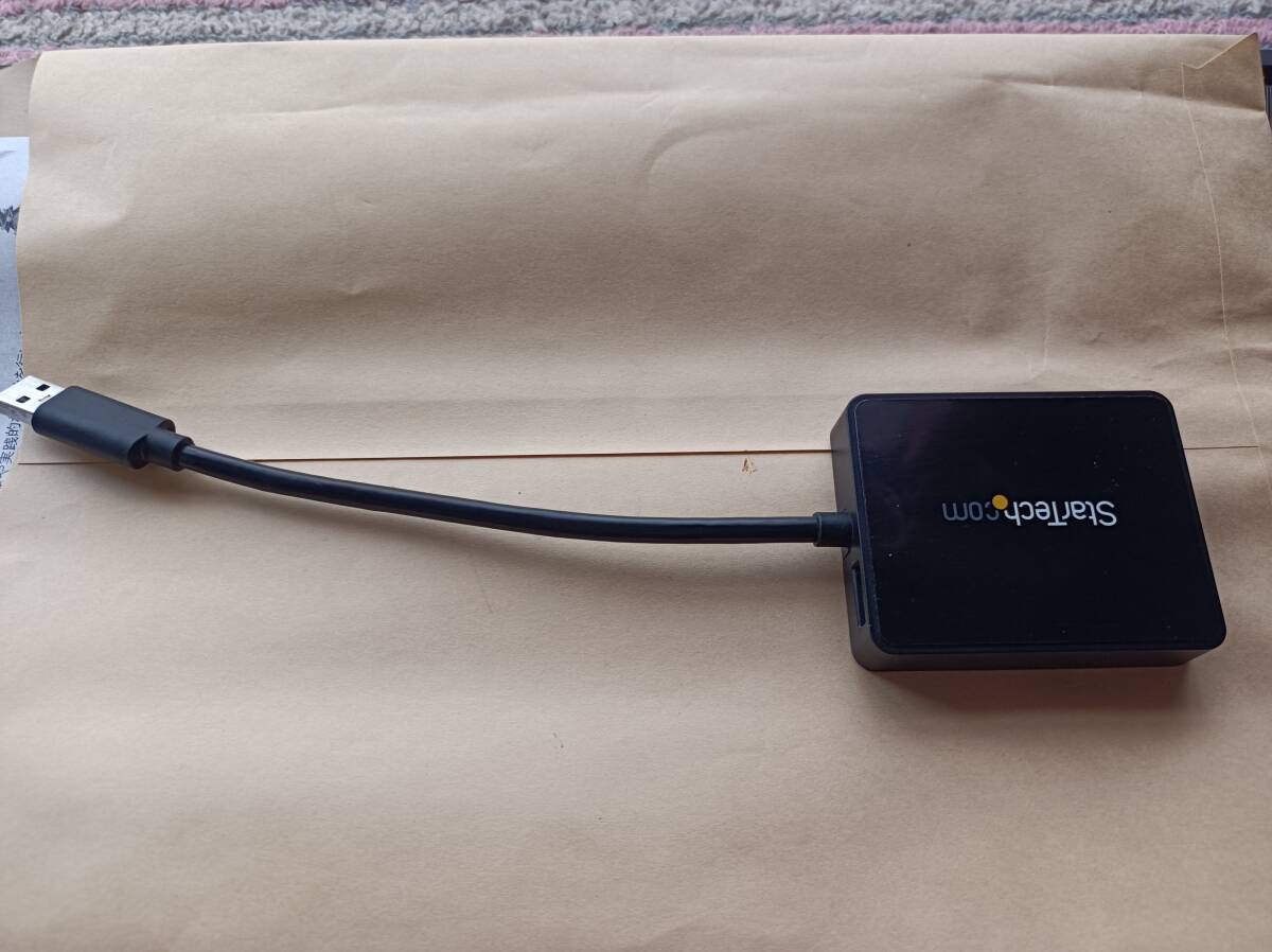 StarTech.com USB 3.0 - USB32000SPT デュアルポート ギガビット イーサネット アダプタ NIC (USB ポート付き)中古動作品拍卖