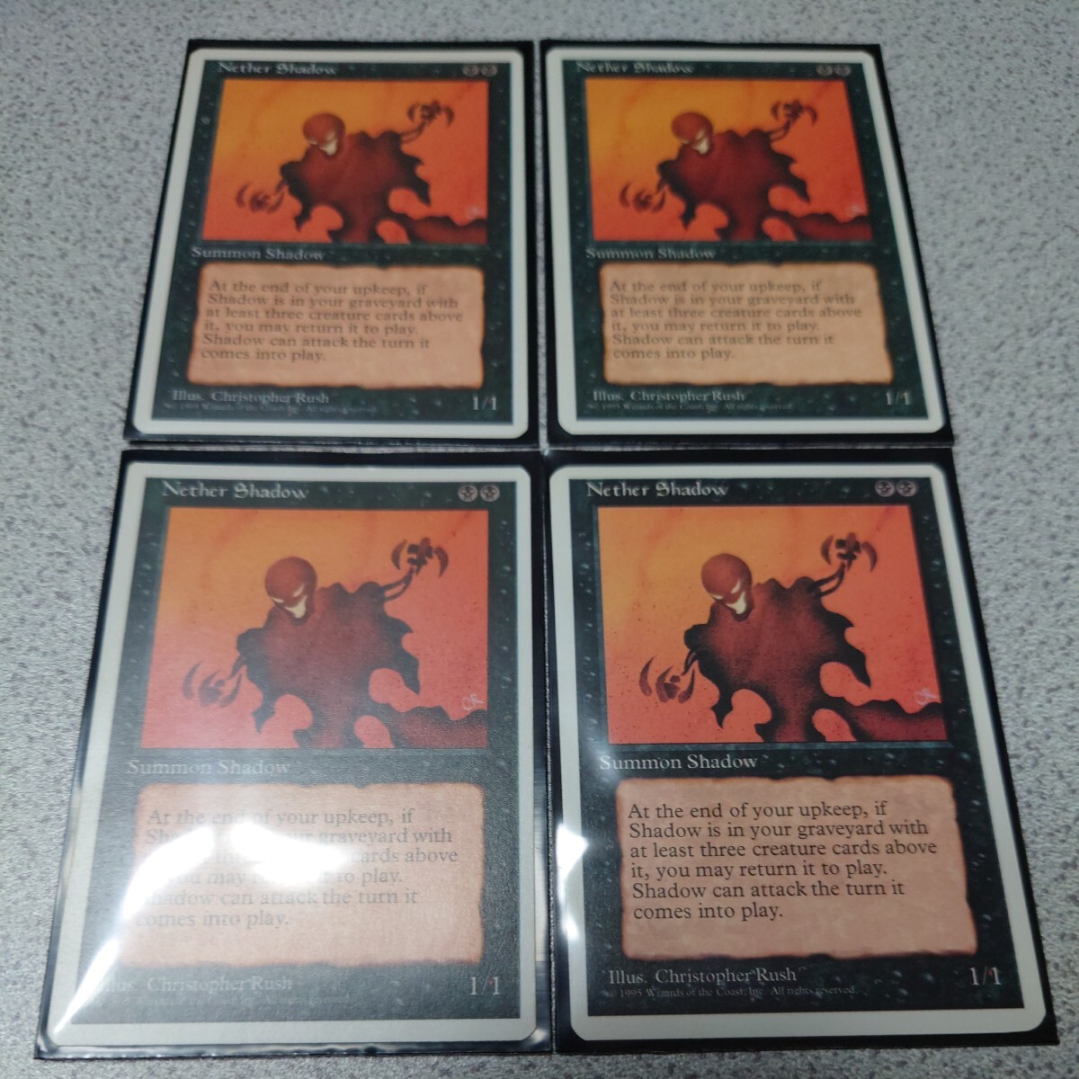 MTG 4版 冥界の影 英語 四枚セット 即決拍卖
