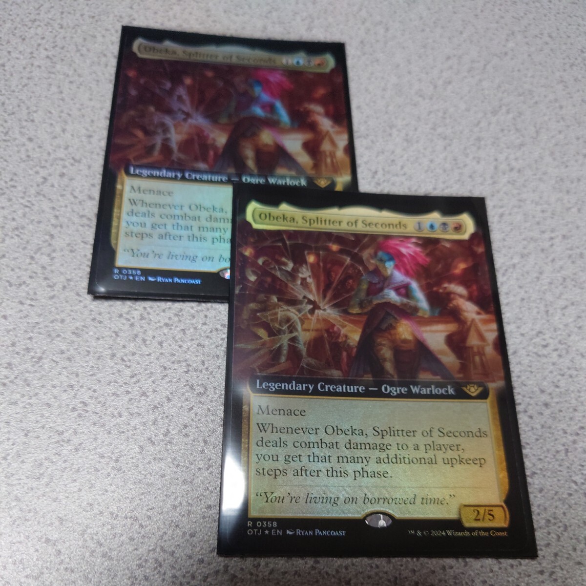 MTG OTJ 秒刻みのオベカ 英語foil 二枚セット 拡張アート サンダー・ジャンクションの無法者 即決拍卖