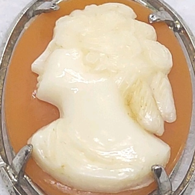 【L31】カメオ 貴婦人の横顔 ネックレス ペンダントトップ拍卖