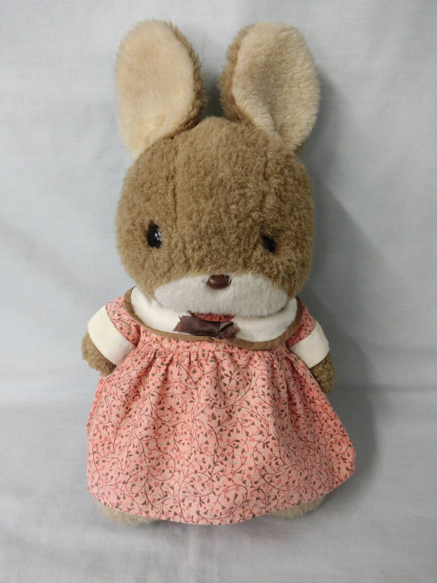 サンアロー ウサギのラッキー ぬいぐるみ   花柄ピンク 昭和レトロ 希少レア 日本製拍卖